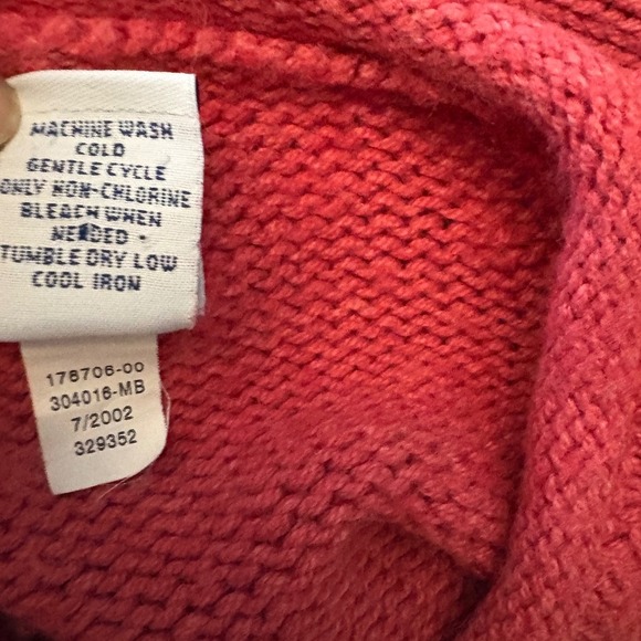 Baby Gap Red Wool Blend Knit Button Up Cardigan Sweater Vintage 4T 4yrs 2002 - Picture 4 of 4